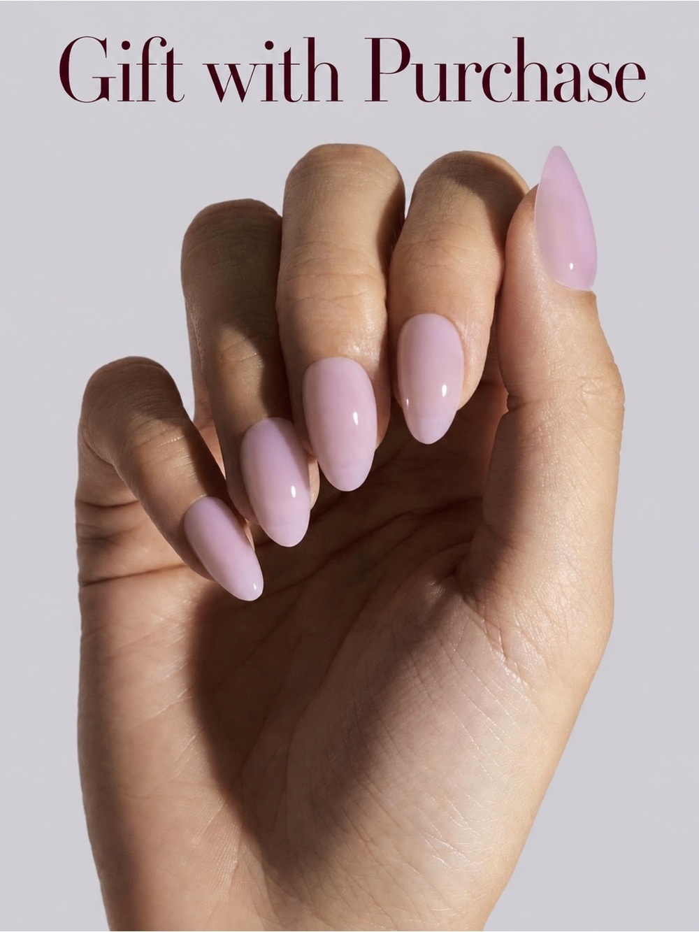 Celebritips Lavender Water Short Almond Press On Nails NIB Pink